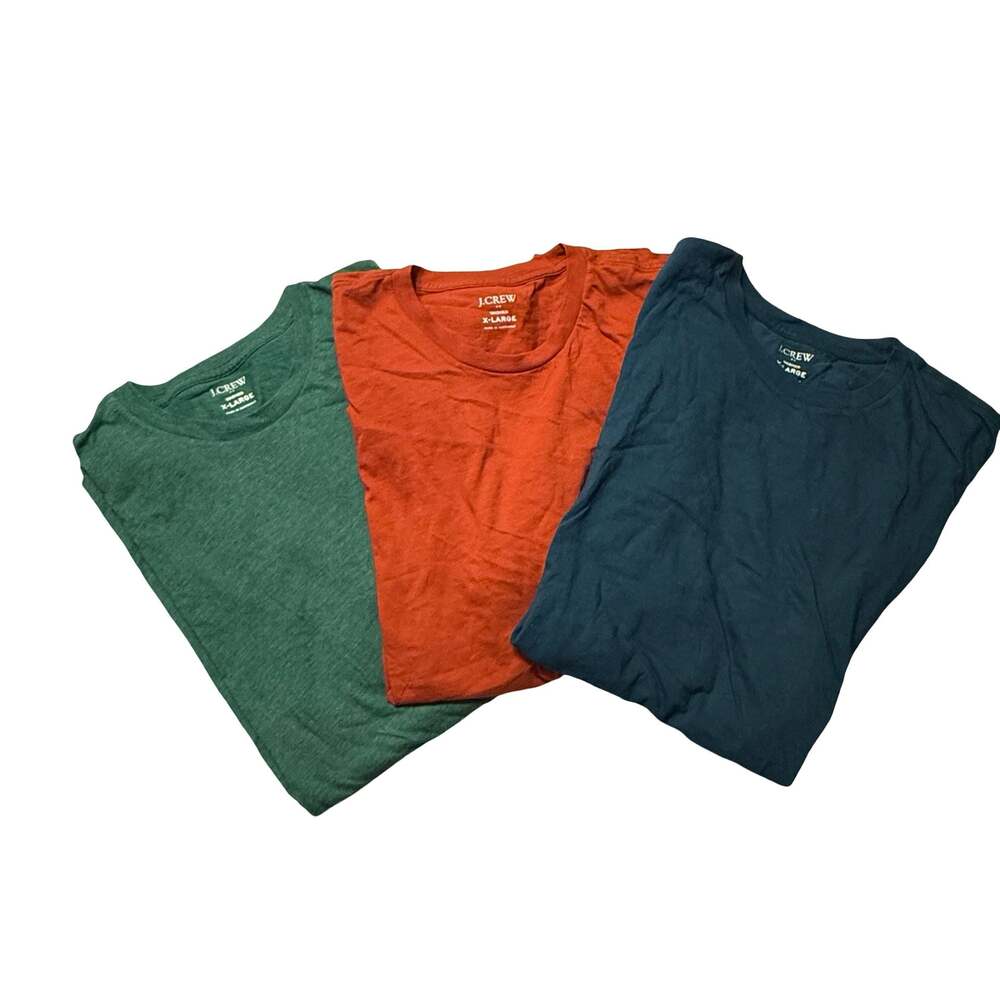 J.Crew Lot of 3 Washed Cotton Crewneck T-Shirts Size XL